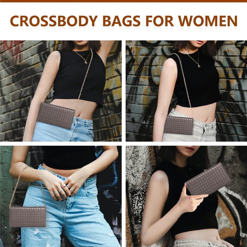 UU Crossbody Bags for Women, Small Bag with Removable Chain, Card Slots & Phone Pocket - Lightweight Purse Wallet (8 Colors) - Image 5
